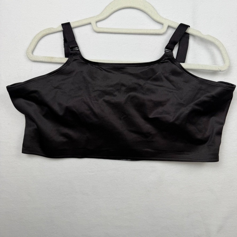 Ruby Ribbon Longline Bra Womens 48 Black Wireless Breastfeeding Nursing 3037 - Picture 2 of 8
